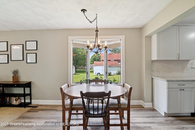 6244 Daft St, Lansing, MI 48911 - dining area with a chandelier and light wood finished floors