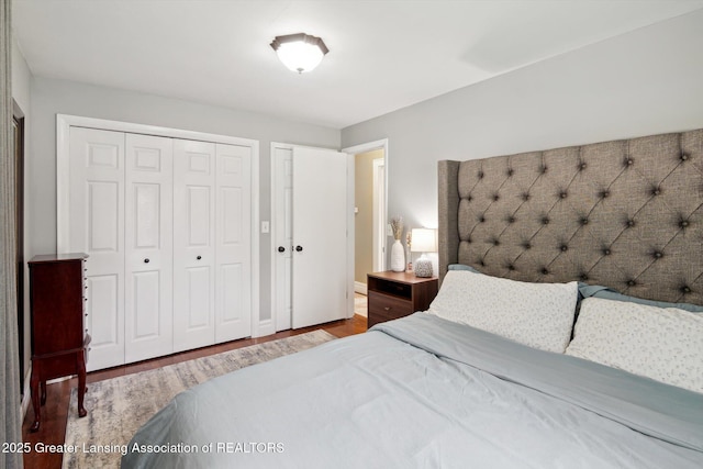 6244 Daft St, Lansing, MI 48911 - bedroom with wood finished floors and a closet