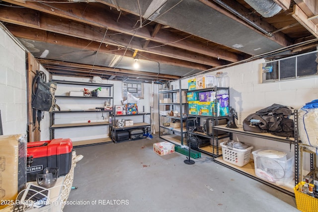308 Memphis St, Lansing, MI 48915 - unfinished below grade area featuring concrete block wall