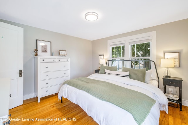 308 Memphis St, Lansing, MI 48915 - bedroom with light wood-style flooring and baseboards