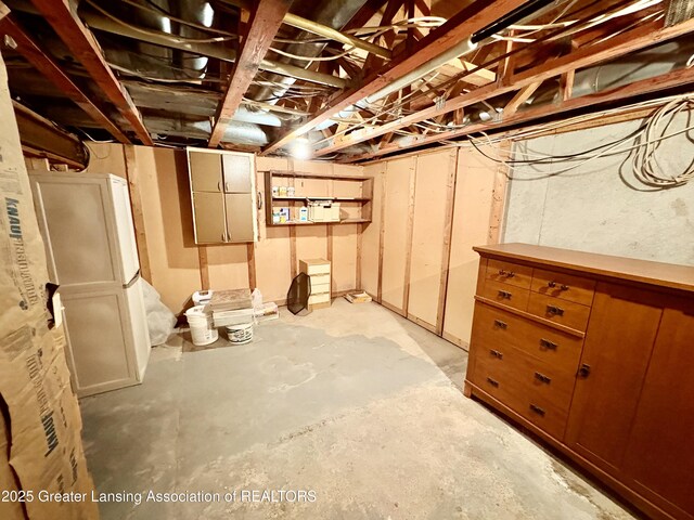 12830 Upton Rd, Bath, MI 48808 - view of unfinished basement