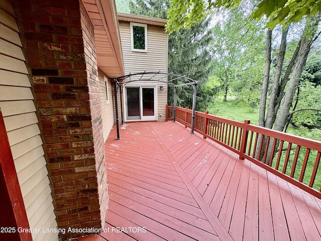 12830 Upton Rd, Bath, MI 48808 - view of wooden deck