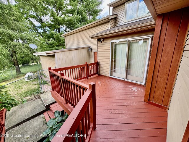 12830 Upton Rd, Bath, MI 48808 - view of wooden terrace