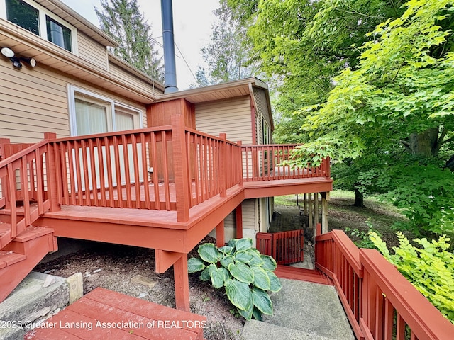 12830 Upton Rd, Bath, MI 48808 - view of wooden deck