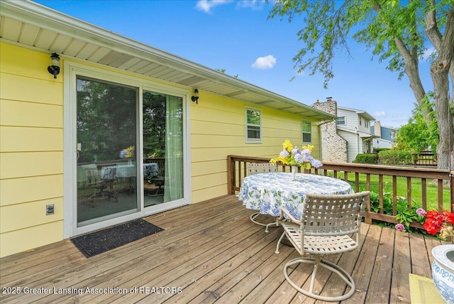 10648 Bobsyl Ln, Grand Ledge, MI 48837 - wooden terrace featuring outdoor dining area