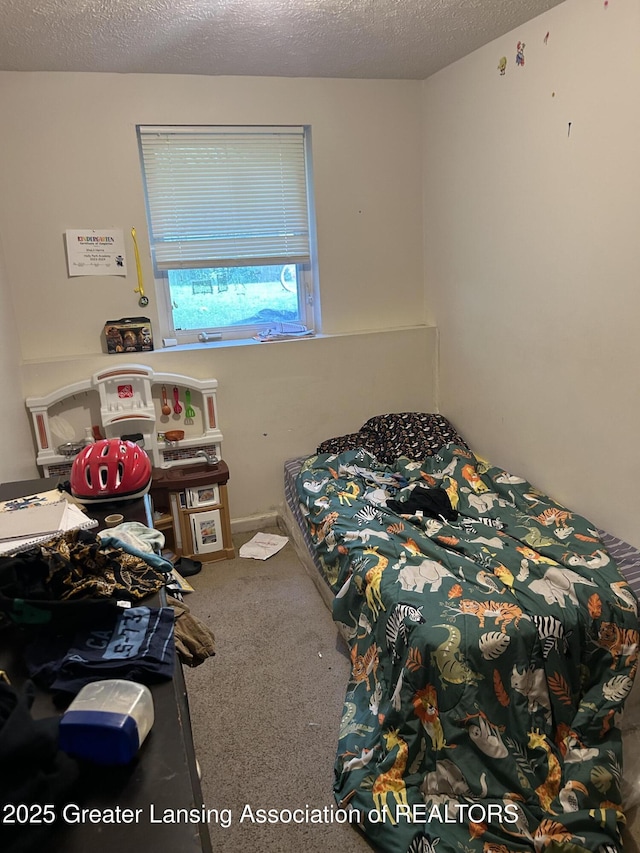 410 W Maple St, Lansing, MI 48906 - carpeted bedroom with a textured ceiling