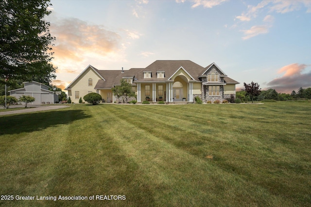 5056 W Bunker Rd, Mason, MI 48854 - view of front of home with a lawn