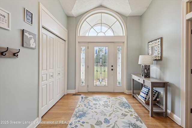 5056 W Bunker Rd, Mason, MI 48854 - entrance foyer featuring lofted ceiling and light wood finished floors