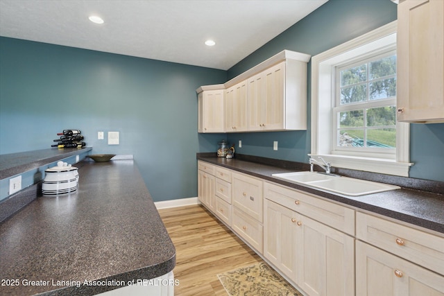 5056 W Bunker Rd, Mason, MI 48854 - kitchen featuring dark countertops and recessed lighting