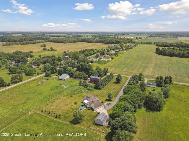 5056 W Bunker Rd, Mason, MI 48854 - aerial view of property and surrounding area with rural landscape and abundant farmland