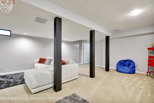 5925 Cabrena Dr, Lansing, MI 48917 - finished basement with carpet and recessed lighting