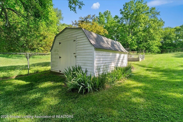 520 Wood St, Eaton Rapids, MI 48827 - view of shed featuring a garden