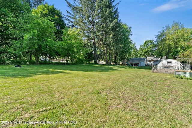 520 Wood St, Eaton Rapids, MI 48827 - view of green lawn