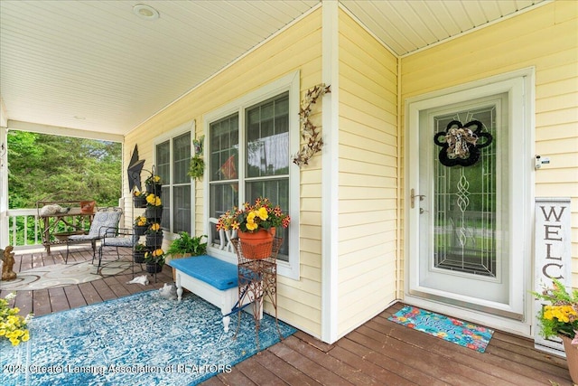 8805 E Cole Rd, Durand, MI 48429 - view of wooden porch