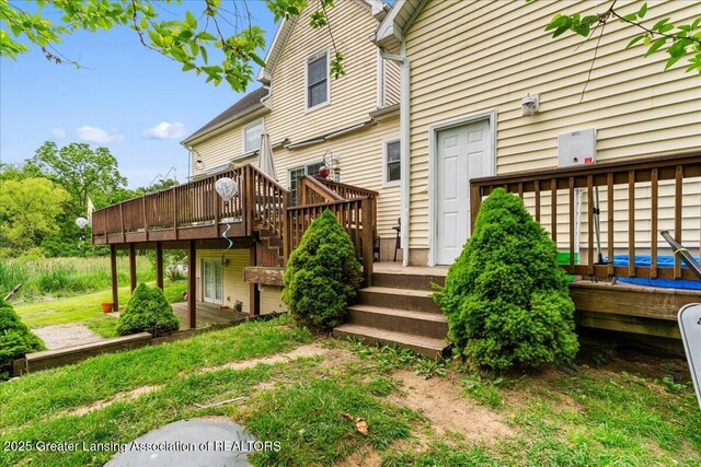 8805 E Cole Rd, Durand, MI 48429 - view of wooden terrace