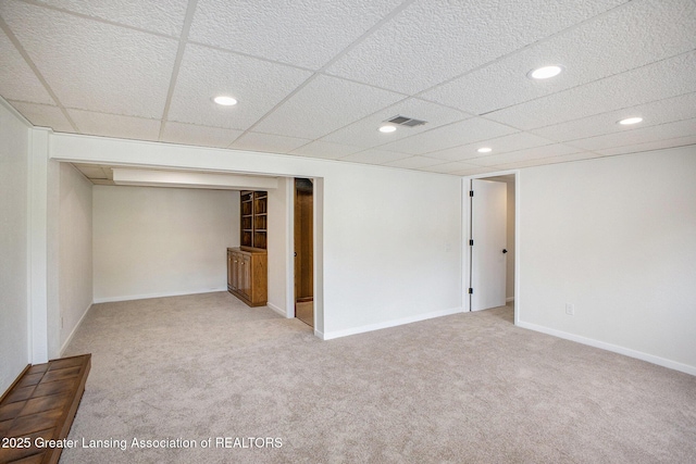 3861 New Salem Ave, Okemos, MI 48864 - finished below grade area featuring carpet flooring and recessed lighting