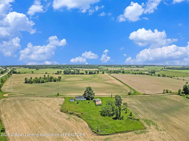4548 Matthews Rd, Charlotte, MI 48813 - aerial view of sparsely populated area featuring extensive farmland