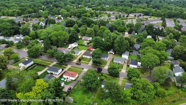 874 Brookdale St, Mason, MI 48854 - aerial overview of property's location featuring nearby suburban area