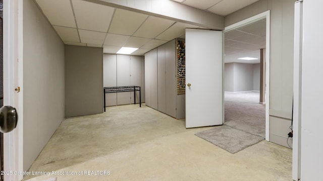 280 Winterberry Ln, Okemos, MI 48864 - finished below grade area with a paneled ceiling