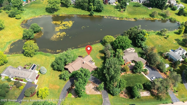 280 Winterberry Ln, Okemos, MI 48864 - aerial view of a nearby body of water