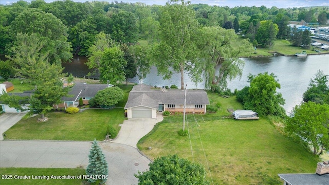 10138 Baron Blvd, Dimondale, MI 48821 - aerial view of property and surrounding area featuring a nearby body of water