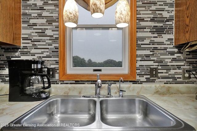14235 Saxton Rd, Springport, MI 49284 - kitchen view of decorative backsplash and light countertops