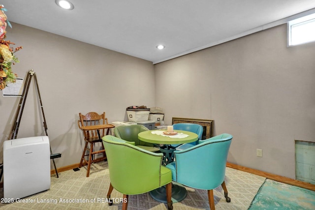 14235 Saxton Rd, Springport, MI 49284 - dining room featuring baseboards and recessed lighting