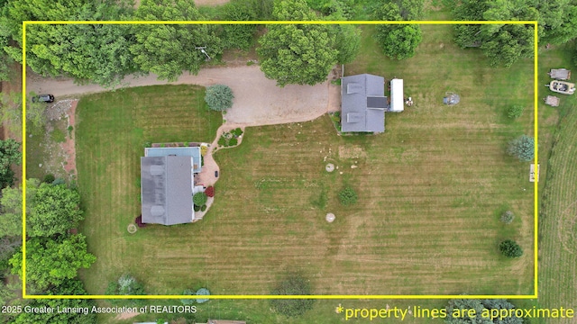 14235 Saxton Rd, Springport, MI 49284 - aerial view of property's location featuring property boundaries highlighted