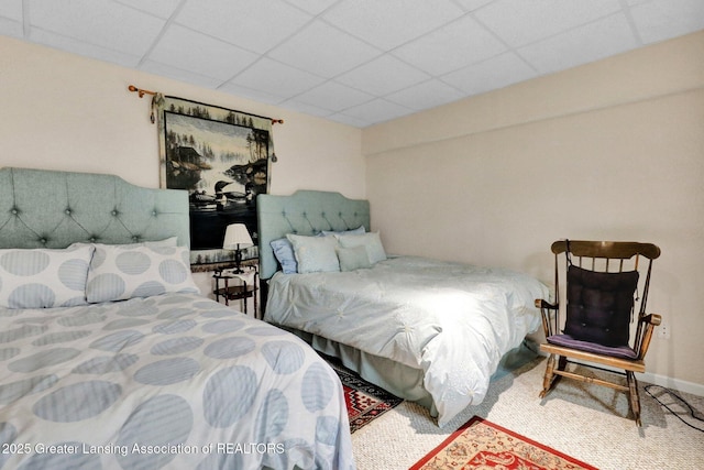 1823 Cricket Ln, East Lansing, MI 48823 - carpeted bedroom with a paneled ceiling