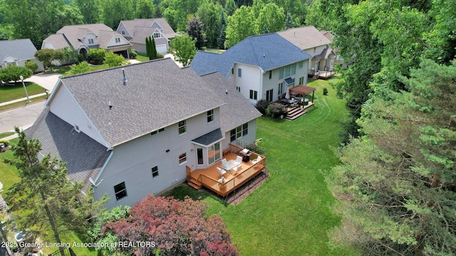 1823 Cricket Ln, East Lansing, MI 48823 - aerial perspective of suburban area