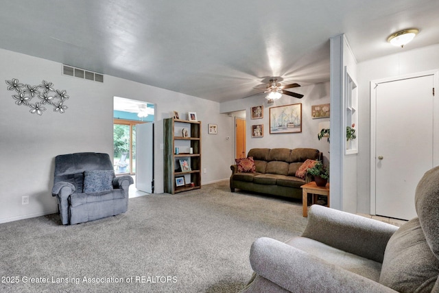 528 Thomas L Pkwy, Lansing, MI 48917 - living room with ceiling fan and carpet flooring