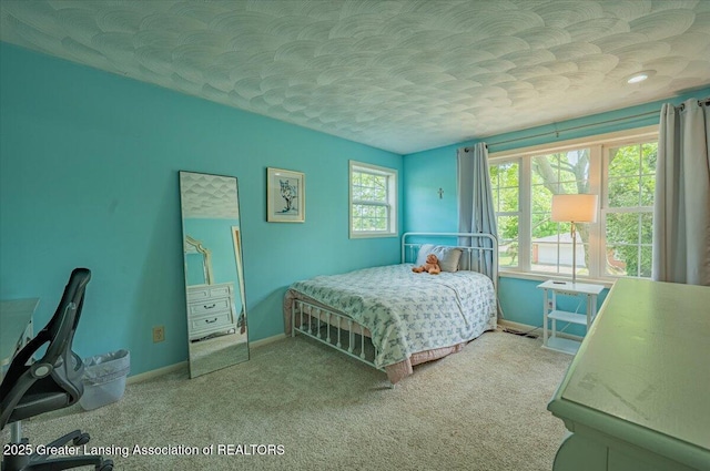 2300 Hampshire Rd, Lansing, MI 48911 - bedroom with a textured ceiling and carpet floors