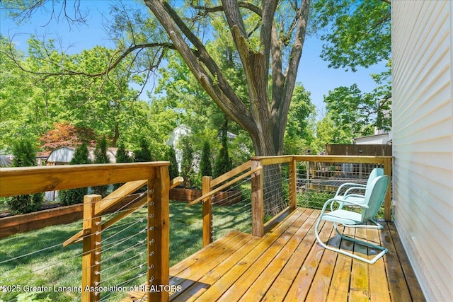 1033 May St, Lansing, MI 48906 - view of wooden terrace