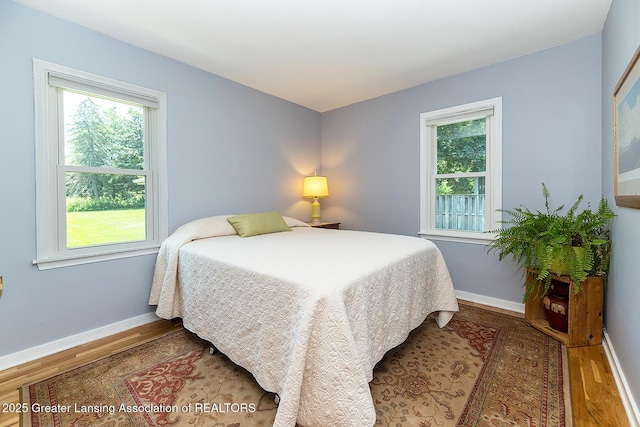 943 Lantern Hill Dr, East Lansing, MI 48823 - bedroom featuring multiple windows and wood finished floors
