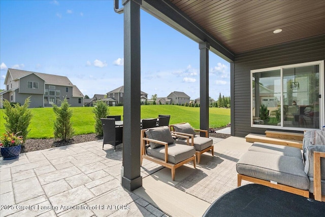 6102 Sleepy Hollow Ln, East Lansing, MI 48823 - view of patio featuring a residential view and outdoor dining space