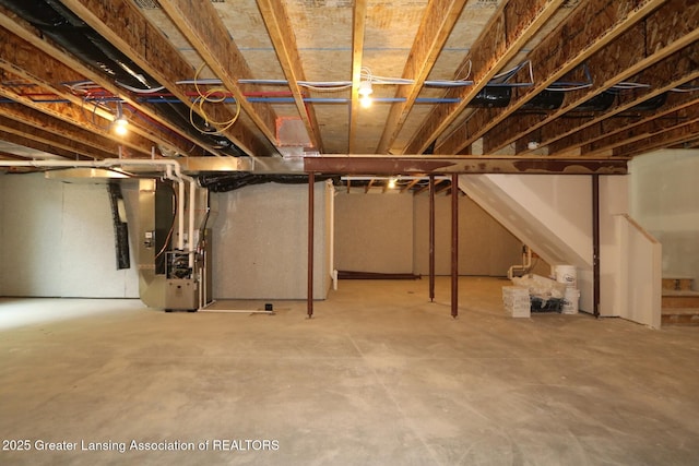 616 Titanium Trl, Haslett, MI 48840 - unfinished below grade area with heating unit
