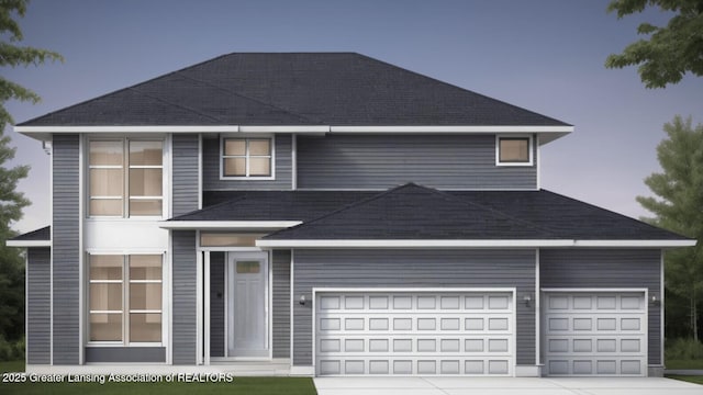 616 Titanium Trl, Haslett, MI 48840 - view of front of home with driveway, roof with shingles, and a garage