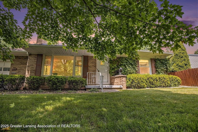 2782 Roseland Ave, East Lansing, MI 48823 - view of property hidden behind natural elements with brick siding