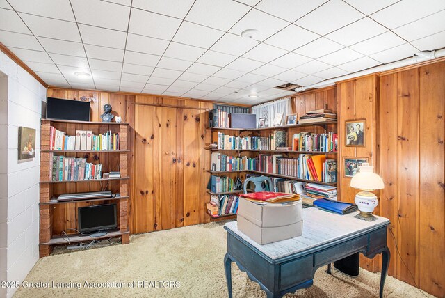 2782 Roseland Ave, East Lansing, MI 48823 - office space featuring wood walls and carpet flooring
