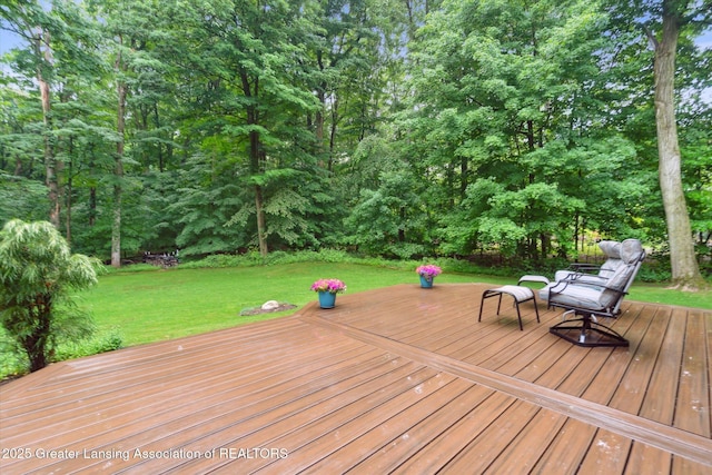3901 W Howe Rd, Dewitt, MI 48820 - deck featuring a yard