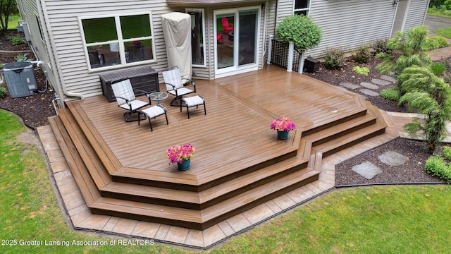 3901 W Howe Rd, Dewitt, MI 48820 - view of wooden deck