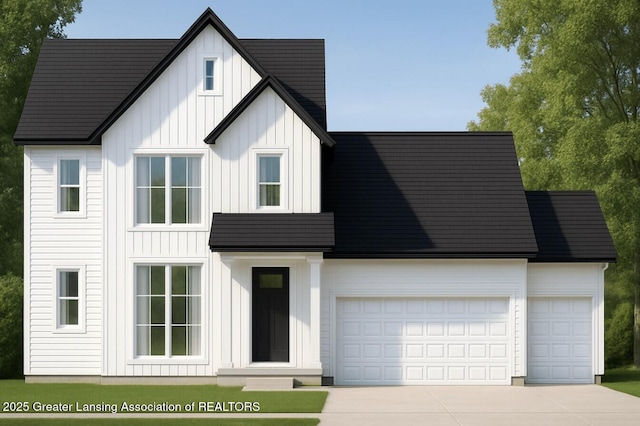 616 Magenta Ct, Haslett, MI 48840 - modern farmhouse featuring board and batten siding and concrete driveway