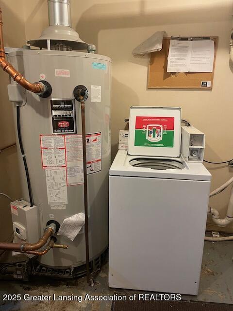 5535 W St Joe Hwy Unit B12, Lansing, MI 48917 - utilities featuring washer / clothes dryer and water heater