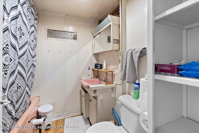 2243 Hubbard Rd, Charlotte, MI 48813 - full bathroom with vanity and shower / bathtub combination with curtain