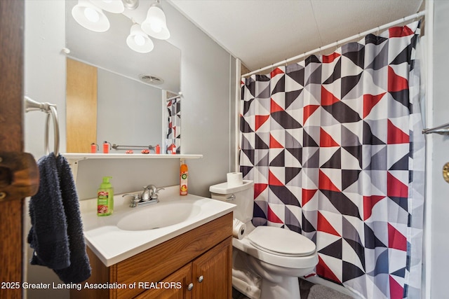 2744 Carlisle Hwy, Charlotte, MI 48813 - bathroom featuring vanity and a shower with curtain