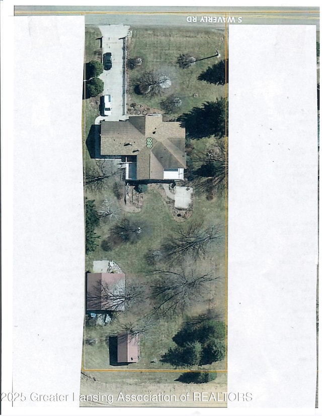 888 S Waverly Rd, Eaton Rapids, MI 48827 - aerial map of property and surrounding area