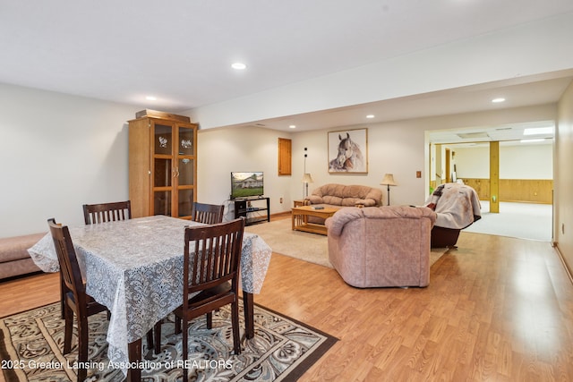 888 S Waverly Rd, Eaton Rapids, MI 48827 - dining area featuring light wood finished floors and recessed lighting