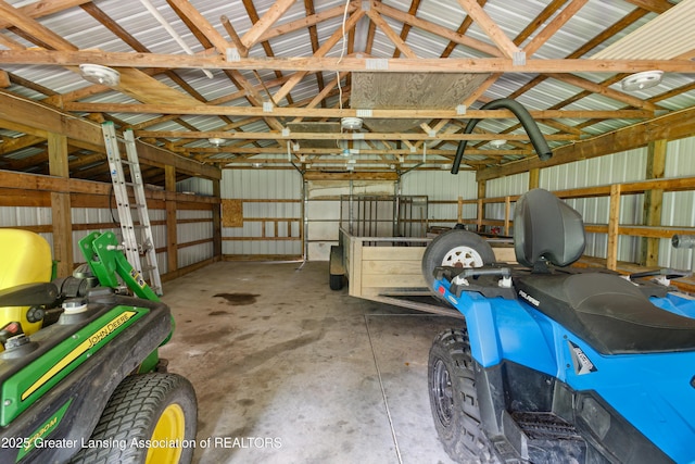 888 S Waverly Rd, Eaton Rapids, MI 48827 - garage featuring metal wall