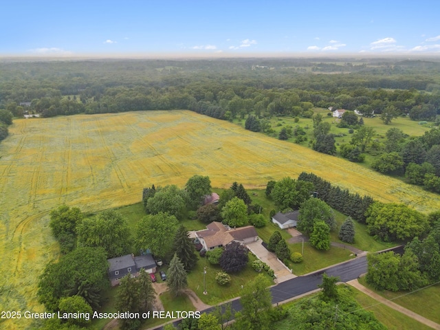888 S Waverly Rd, Eaton Rapids, MI 48827 - overview of rural landscape with a heavily wooded area