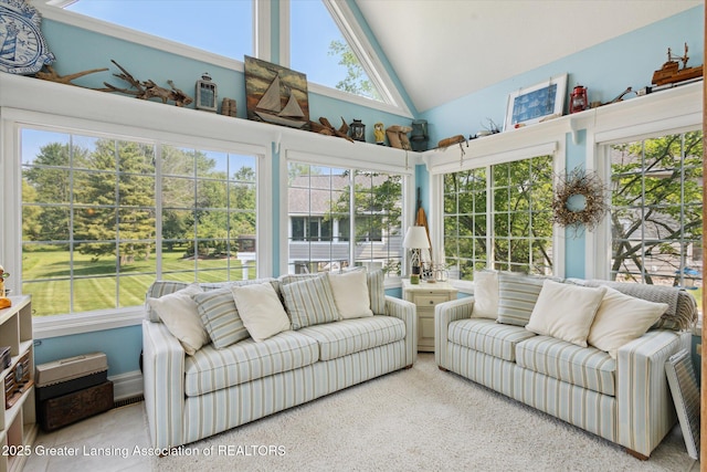 502 W Spring Meadows Ln, Dewitt, MI 48820 - sunroom / solarium with healthy amount of natural light and high vaulted ceiling